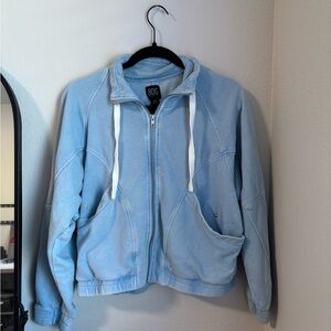 Blue zip up